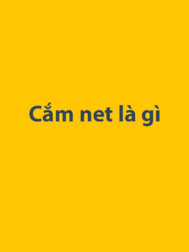 Cắm net là gì