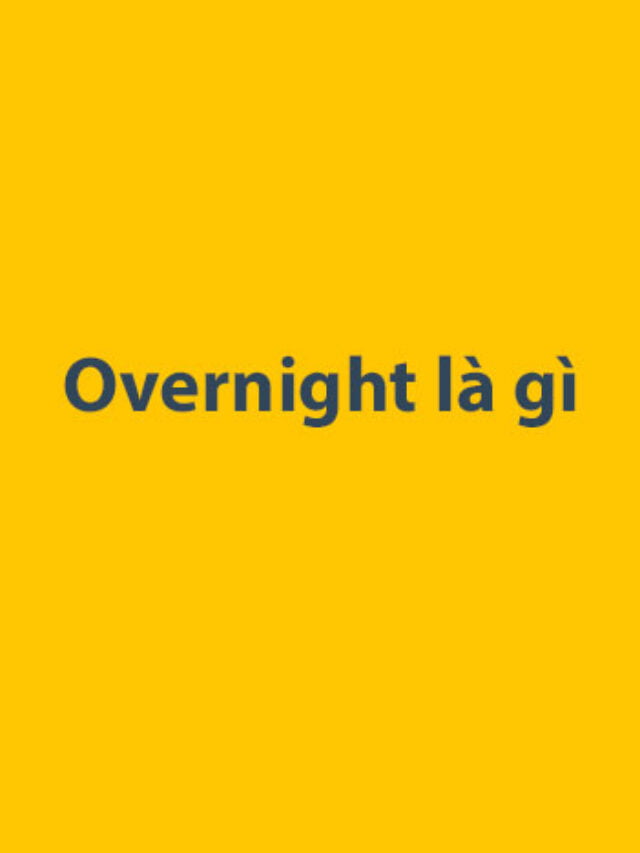 Overnight là gì