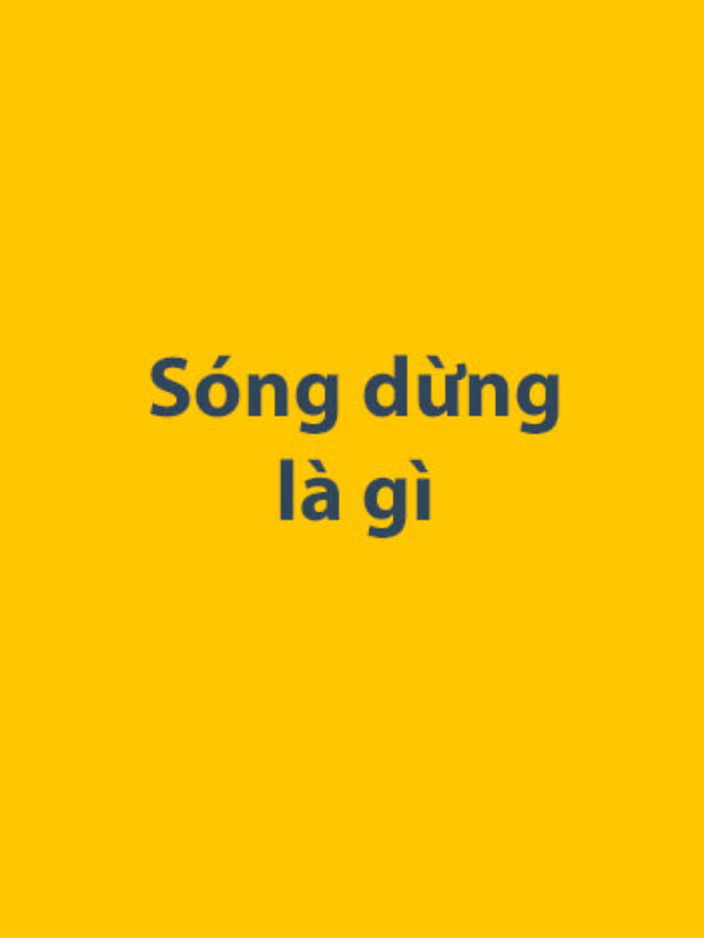 Sóng dừng là gì