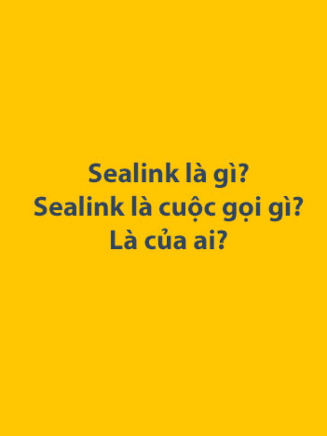 Sealink là gì? Sealink là cuộc gọi gì? Là của ai?